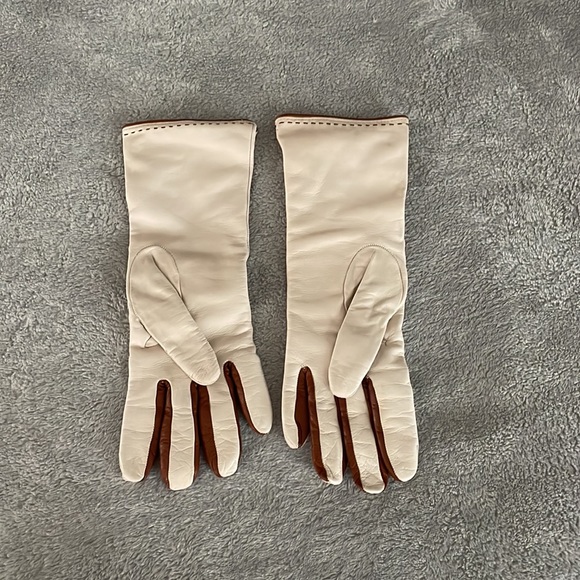 Sermoneta Italian leather gloves cashmere lined - Picture 2 of 4